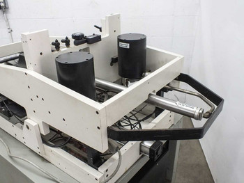HTI Engineering HT-2 – top view of dual squeegee motor assemblies and pneumatic actuator arm