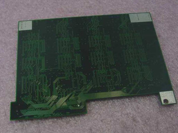Toshiba PA2036U 16MB memory module reverse side — green PCB trace side, proprietary edge connector visible
