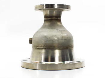 Stainless steel pipe flange reducer adapter 8.25 to 3.25 inch – front side profile view showing concentric reducer body and both flanges