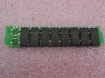 NEC MC-421000A8B-80 30-pin SIMM 1MB 80ns RAM module — top side showing 8 black DIP memory chips on green PCB