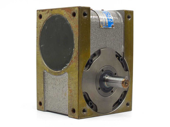 Sandex 6DF 03272R-S3TUVW1 indexing drive – left side view showing output flange and input shaft with blue Sandex label
