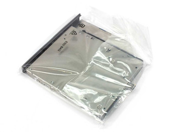 Dell M6790 slim optical drive in ESD bag, bottom and side view showing metal chassis and mounting bracket