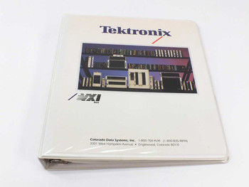 Tektronix VX1400 9104-03-A Operating Manual front cover showing Tektronix logo and VXI bus branding, published by Colorado Data Systems