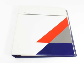 Tektronix VX4730 Operating Manual front cover in blue 3-ring binder with Tektronix logo and geometric design