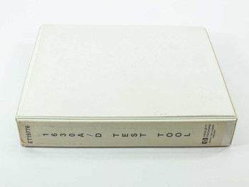 HP ET19776 1630A/D Logic Analyzer Test Tool Operating and Service Manual – white binder spine view showing ET19776 label and HP logo
