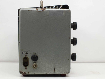 Carl Olsson LS7C rectifier — left side panel showing 220V power inlet, 3A fuse holder, and TILL toggle power switch