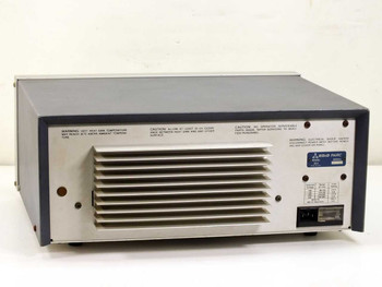EG&G PARC 363 Potentiostat Galvanostat rear panel — ventilation louvers, IEC AC power inlet with fuse holder, warning labels