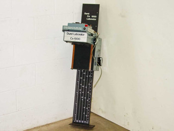 Durst Laborator Ce 1000 film enlarger full side view showing column, enlarger head, and Camcopy attachment mounted on base