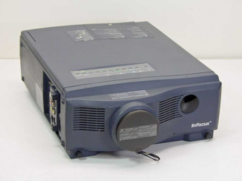 InFocus LP1200 LCD projector – front-left angle view showing lens and InFocus branding