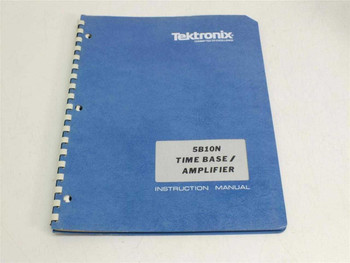 Tektronix 5B10N Time Base Amplifier Instruction Manual — blue spiral-bound cover with Tektronix logo