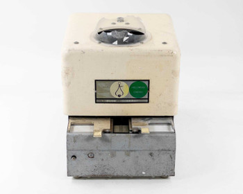 Hollywood Chicago 2816 35mm film splicer – front view showing brand label with Hollywood Chicago logo and film gate drawer extended