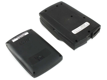RIM R857D-2-5 BlackBerry back panel and Apriva B5700E cradle back panel side by side