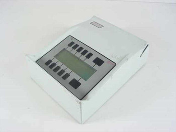Monitor Dynamics Inc S-2694 Access Control Terminal – front-right angled view showing full keypad and LCD display panel