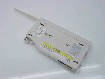 Lucent TransTalk 5560 wireless radio unit rear view with caution label and mounting tabs visible