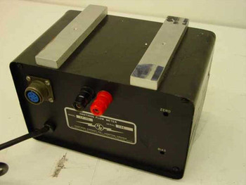 Hastings-Raydist LF-20 Mass Flow Meter rear panel showing multi-pin circular connector, red and black banana posts, and ZERO and BIAS adjustment screws