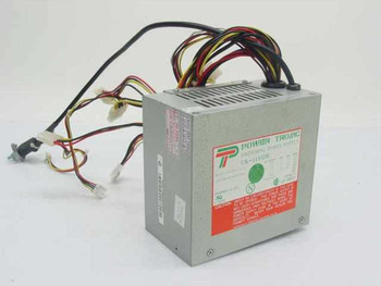 Power Tronic CK-4145DE 145W AT Switching Power Supply – front and top view showing power harness and connectors