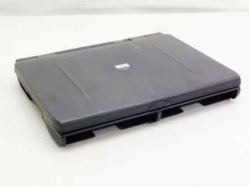 Dell Latitude CPi D300XT 9321C laptop closed, top view showing lid with Dell badge and overall chassis condition