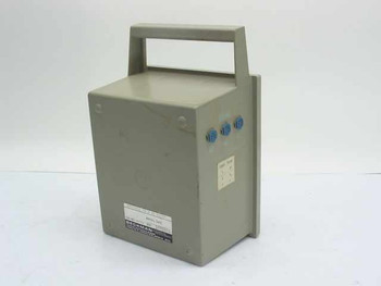 Beckman 123303 Portable pH O2 Meter rear view showing three blue connector ports and rating label