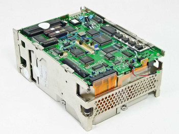 Fujitsu M2651SA 5.25-inch full-height SCSI hard drive — top angled view showing controller PCB with multiple ICs and ribbon cable connector