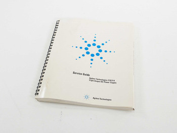 Agilent HP E3631A Triple Output DC Power Supply Service Guide — front cover, spiral-bound, Agilent Technologies branding