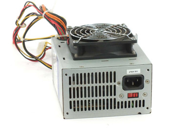 Gateway 6500125 Power Tronics WK-6200DL3N 200W ATX power supply — rear view showing IEC power inlet, 115V selector switch, and cooling fan