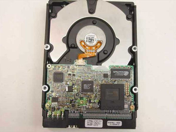 IBM Deskstar DTLA-307015 — PCB and platter assembly underside view showing controller board