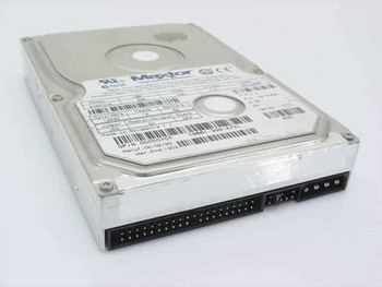 Maxtor 90650U2 6.5GB 3.5-inch IDE hard drive — angled top view showing label and IDE/power connectors