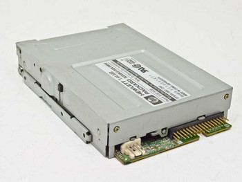 HP 5182-5536 Epson SMD-1340 floppy drive – rear three-quarter view showing label and connector end