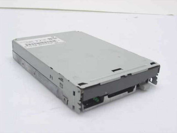 Panasonic JU-257A916P 1.44MB 3.5 inch floppy drive – angled front view showing drive slot and metal housing, no bezel