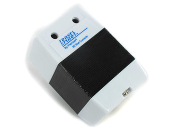 Franzus Travel Smart FR-22 50W converter front view showing white and black body with Travel Smart by Franzus branding
