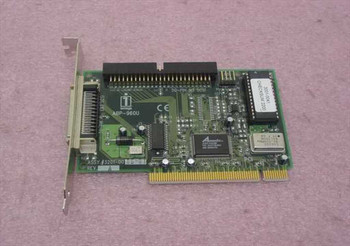 Advanced Systems ABP-960U PCI SCSI controller card – top-side component view showing 50-pin internal header, 68-pin external bracket connector, and main SCSI controller IC