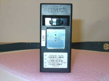EMC hot swap carrier front face showing EMC logo, LVD label, status LED indicators, and label with PN 100-845-228 Rev A05