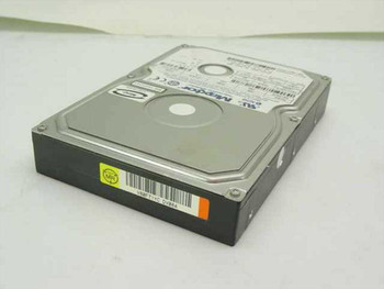Maxtor 98196H8 DiamondMax 80 hard drive — top label view with barcode sticker on underside