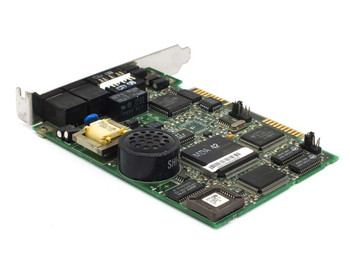 US Robotics Sportster 0266 ISA modem card – reverse angled top view showing MDA 42 chip and component side of PCB