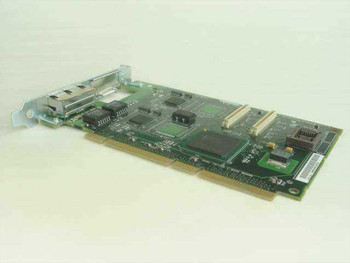 Compaq 161105-001 dual-port PCI NIC – reverse-angle view showing PCB top side and PCI edge connector