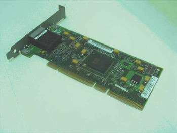Compaq NC6134 102324-001 Gigabit Fiber PCI NIC – opposite angled view showing Compaq label and main controller chip