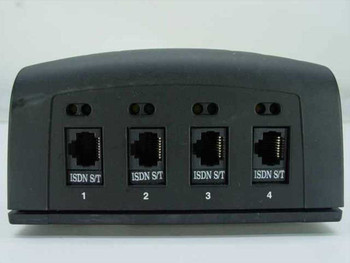 Polycom PVS-XX19-Q — rear panel showing four labeled ISDN S/T ports numbered 1 through 4