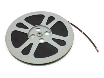 US Navy MN-11288 Chalk Talk on Alcoholism 16mm film reel removed from canister showing reel and film leader