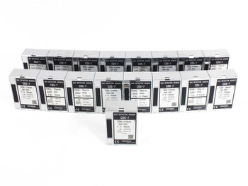 Cosmos CDS-7 gas detector sensor lot of 17 units in individual boxes, front view showing all units