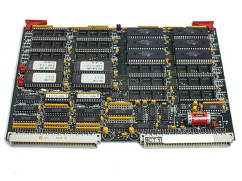 Netstal MEM2 Sycap memory board 110.240.8679 — full top-side component view with yellow capacitors and DIP ICs