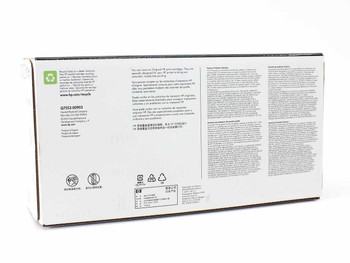HP Q7553X 53X toner cartridge — back of retail box showing part number Q7553-00903 and recycling information