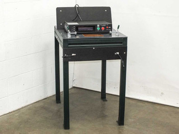 ECD Ovonics QA4-850-000 MC4 Solar Connector Reliability Tester on steel stand — full station front-left view