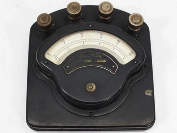 Weston Model 260 DC Milliamperes passive analog panel meter – front view showing dial face, four binding post terminals, and black cast housing