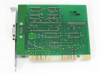 Kensington Microware EPC020400 ISA serial card – solder side with ISA edge connector and DB9 port visible on bracket
