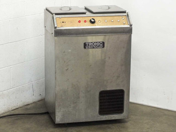 Tronic MK IV chilling and heating bath tank front view showing stainless steel cabinet and control panel