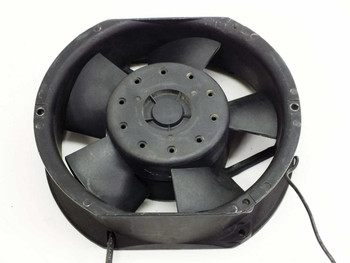 San Jun SJ1725HA2B enclosure cooling fan — rear motor hub view showing mounting holes and lead wire exit