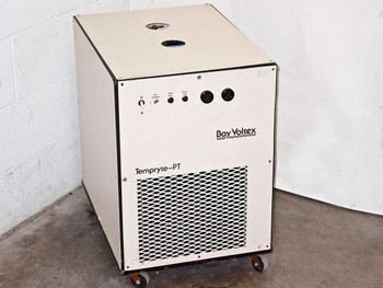 Bay Voltex Tempryte PT PT-0550-AC air cooled chiller – front and right side view showing cream enclosure and front panel controls