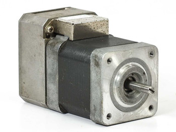 Cool Muscle CM1-P-17L30 integrated servo motor – front output shaft and face plate view showing NEMA 17 bolt pattern