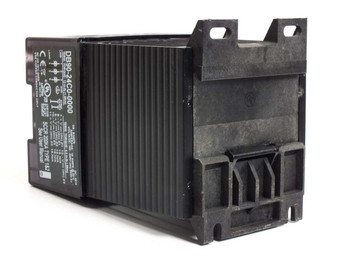 Watlow DB90-24C0-0000 DIN-a-mite – right-side view showing label with model number, ratings, and DIN rail mounting clip
