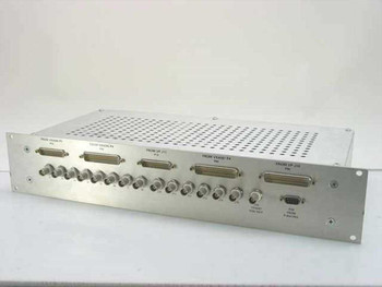 Tektronix IGS-1614-60 Trigger Interconnect Module – front panel showing BNC connectors and D-Sub 50-pin ports labeled FROM VX4385 P5, P4, FROM VP J11, FROM VX4287 P4, and FROM VP J16